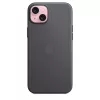 Capa APPLE FineWoven com MagSafe para iPhone 15 Plus preta