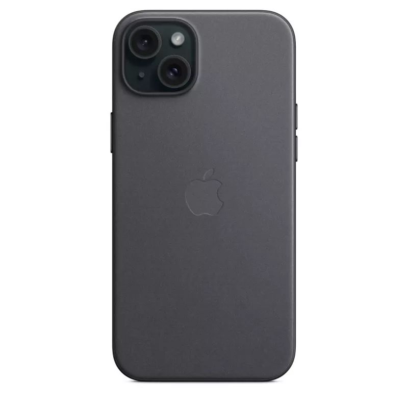 Capa APPLE FineWoven com MagSafe para iPhone 15 Plus preta