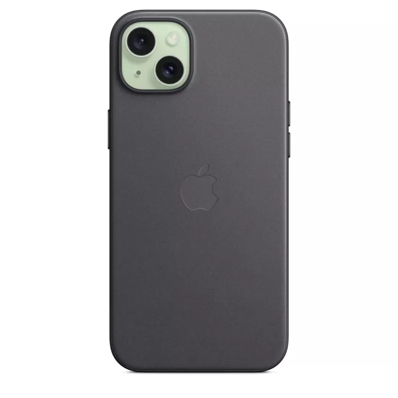 Capa APPLE FineWoven com MagSafe para iPhone 15 Plus preta