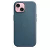Capa APPLE FineWoven com MagSafe iPhone 15 azul Pacífico