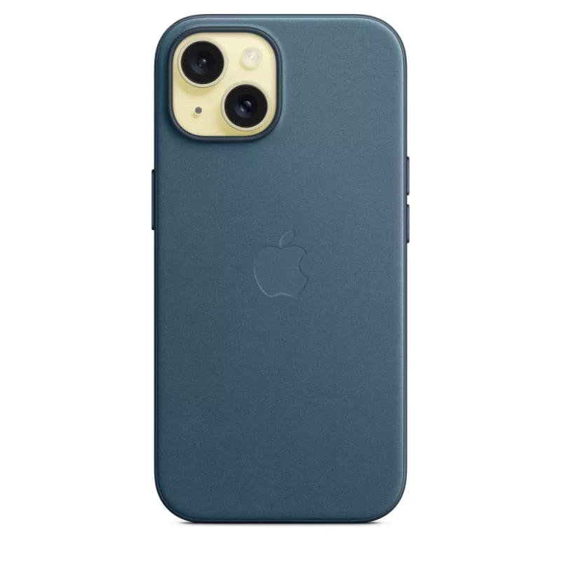 Capa APPLE FineWoven com MagSafe iPhone 15 azul Pacífico