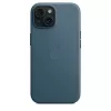 Capa APPLE FineWoven com MagSafe iPhone 15 azul Pacífico