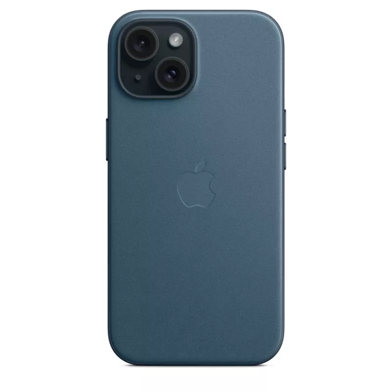 Capa APPLE FineWoven com MagSafe iPhone 15 azul Pacífico