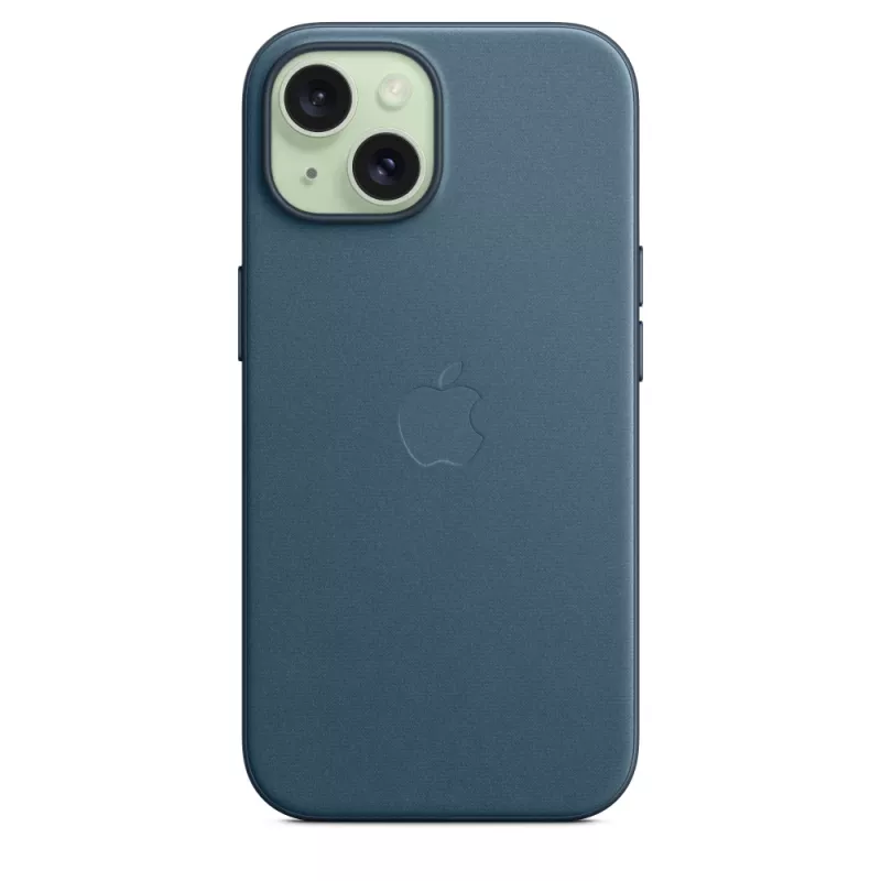 Capa APPLE FineWoven com MagSafe iPhone 15 azul Pacífico
