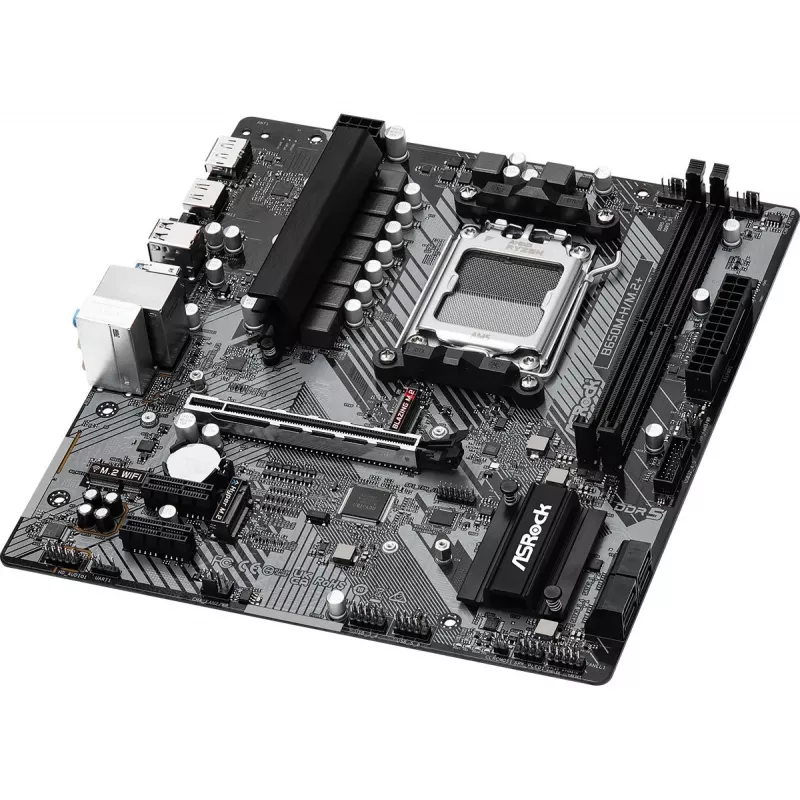 Placa-mãe ASRock B650M-H/M.2+ AM5 AMD B650 2 X DDR5 1 X HDMI 2.1 Tmds/frl 8g Compatible 1 X DisplayPort 1.4 With DSC mATX