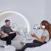 Interface de áudio Rode RodeCaster Duo branco – Consola de podcasting USB de 2 canais com misturador e pré-amplificadores