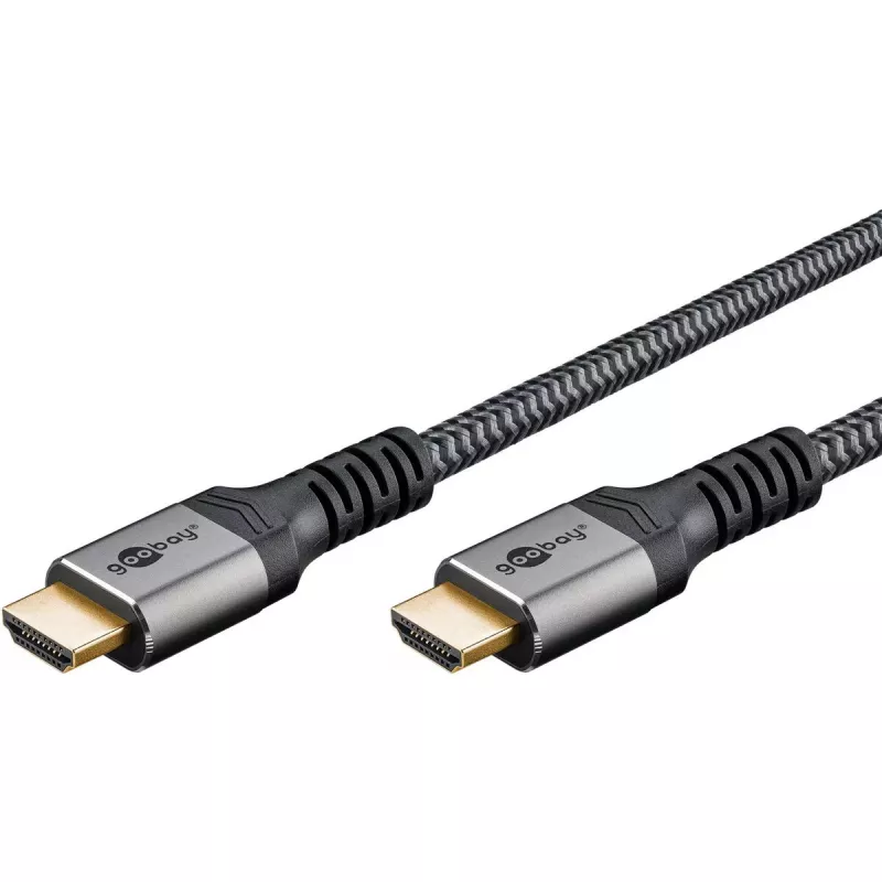 Goobay Cabo HDMI 1m Tipo A macho para macho 18 Gbit/s Cinzento