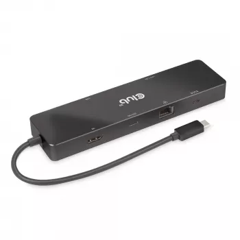 CLUB3D USB3.2 Gen2 Type-C, dock portátil 6-em-1 com duplo ecrã e vídeo USB Type-C 4K60Hz