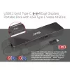 CLUB3D USB3.2 Gen2 Type-C, dock portátil 6-em-1 com duplo ecrã e vídeo USB Type-C 4K60Hz