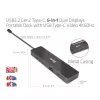 CLUB3D USB3.2 Gen2 Type-C, dock portátil 6-em-1 com duplo ecrã e vídeo USB Type-C 4K60Hz