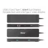 CLUB3D USB3.2 Gen2 Type-C, dock portátil 6-em-1 com duplo ecrã e vídeo USB Type-C 4K60Hz