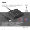 CLUB3D HDMI Switch bidirecional 2-em-1 8K60Hz 4K120Hz CSV-1384