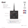 CLUB3D HDMI Switch bidirecional 2-em-1 8K60Hz 4K120Hz CSV-1384