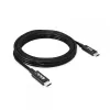 CLUB3D Cabo USB4 Gen3x2 Type-C bidirecional 8K60Hz ou 4K120Hz, dados 40Gbps, PD 240W(48V/5A) EPR M/M 3m / 9.84ft