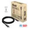 CLUB3D Cabo USB4 Gen3x2 Type-C bidirecional 8K60Hz ou 4K120Hz, dados 40Gbps, PD 240W(48V/5A) EPR M/M 3m / 9.84ft