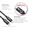 CLUB3D Cabo USB4 Gen3x2 Type-C bidirecional 8K60Hz ou 4K120Hz, dados 40Gbps, PD 240W(48V/5A) EPR M/M 3m / 9.84ft