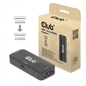 CLUB3D Repetidor HDMI Ativo 4K60Hz F/F