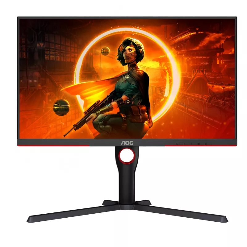 Monitor de computador AOC G3 Q27G3XMN/BK 68,6 cm (27 polegadas) 2560 x 1440 píxeis 2K Ultra HD LED preto, vermelho