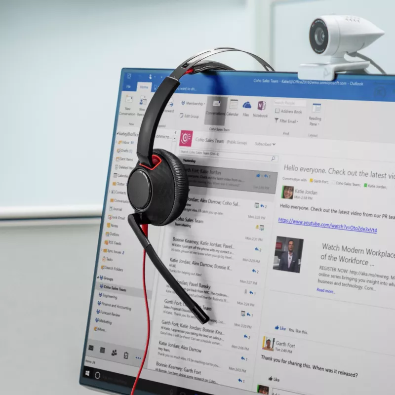 HP Poly Blackwire 5220 headset estéreo USB-C + ficha jack 3,5 mm + adaptador USB-C/A