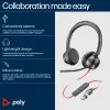 HP Poly Blackwire 8225 headset estéreo USB-C certificado Microsoft Teams + adaptador USB-C/A