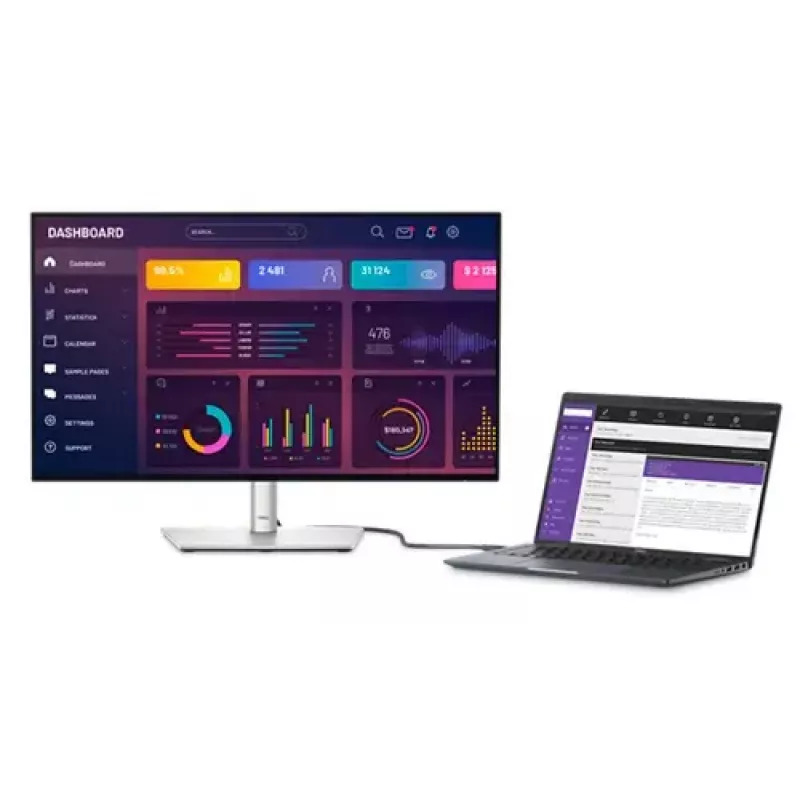 Monitor de computador DELL UltraSharp U2724DE 68,6 cm (27 polegadas) 2560 x 1440 píxeis Quad HD LCD preto, prateado