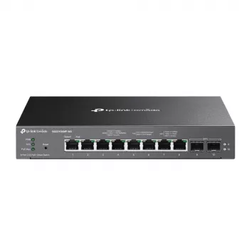 TP-Link Omada Switch Smart 8 portas 2.5GBASE-T e 2 portas 10GE SFP+ com 8 portas PoE+