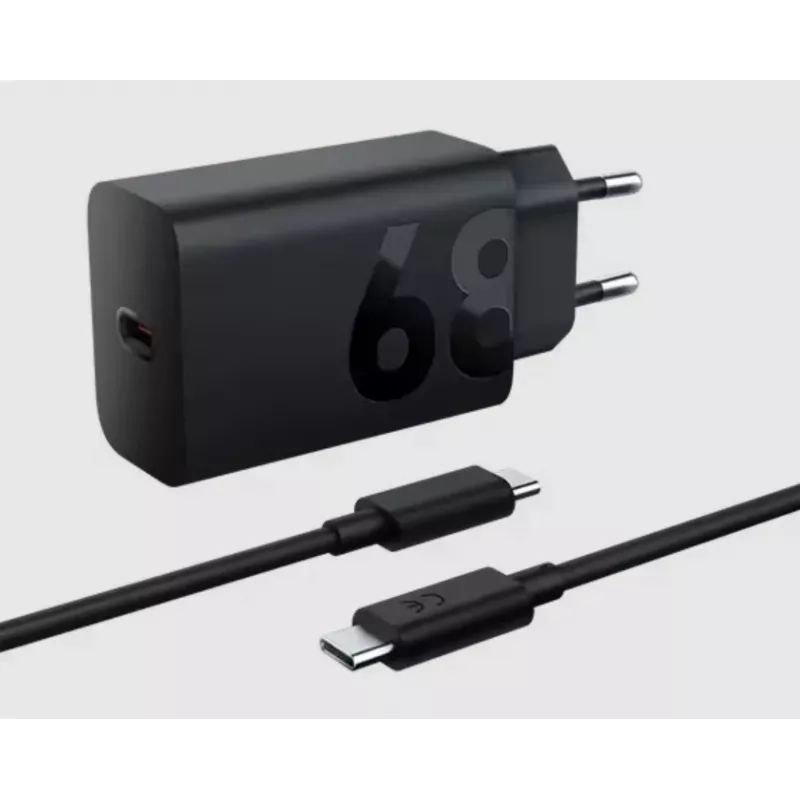 Carregador de interior Lenovo ZG38C05739, 68 W, USB-C PD, 1 porta, preto, alimentado por rede