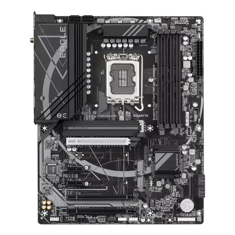 Placa-mãe GIGABYTE Z790 EAGLE AX — Intel LGA1700 ATX, Z790, DDR5, 4x DIMM, Wi-Fi 6E, LAN 2.5Gb