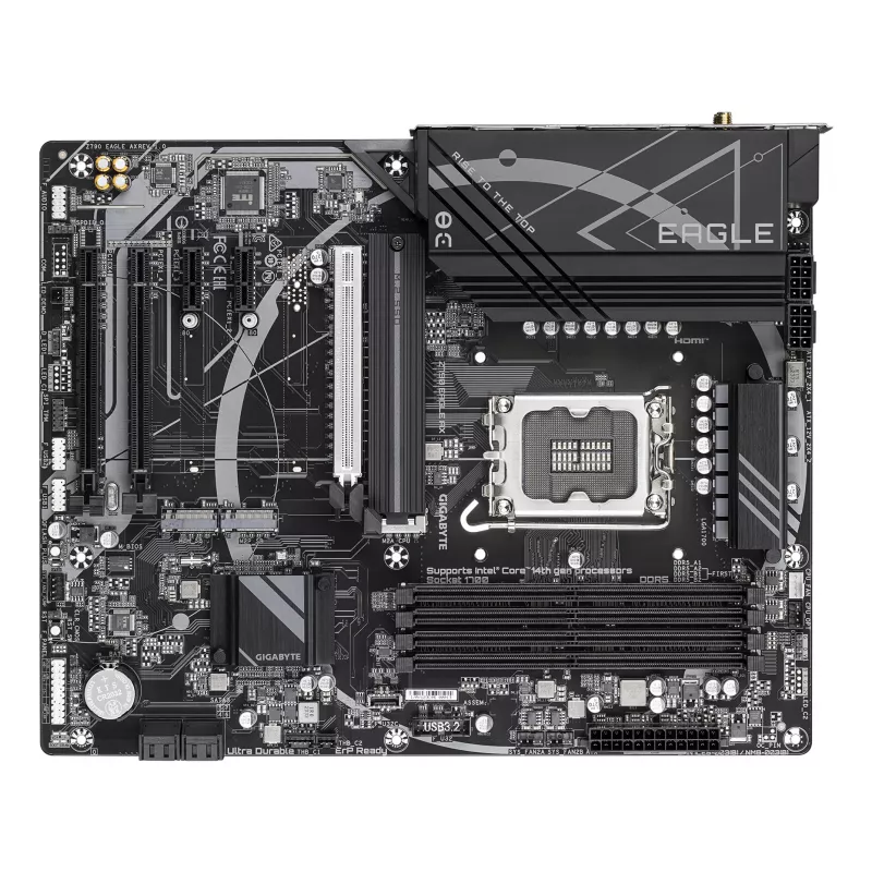 Placa-mãe GIGABYTE Z790 EAGLE AX — Intel LGA1700 ATX, Z790, DDR5, 4x DIMM, Wi-Fi 6E, LAN 2.5Gb
