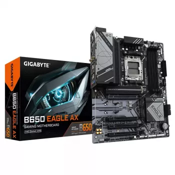 Placa-mãe GIGABYTE B650 EAGLE AX ATX, chipset AMD B650, socket AM5, DDR5, 4x DIMM, 256GB, Wi‑Fi 6E, Bluetooth 5.3