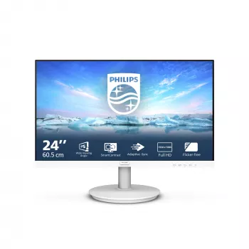 Monitor de computador Philips V Line 241V8AW/00 60,5 cm (23,8 polegadas) 1920 x 1080 píxeis Full HD LCD branco