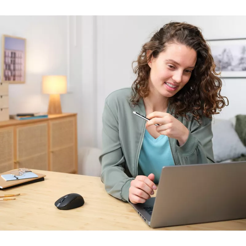Rato Trust Ozaa escritório destro RF sem fios + Bluetooth ótico 3200 DPI
