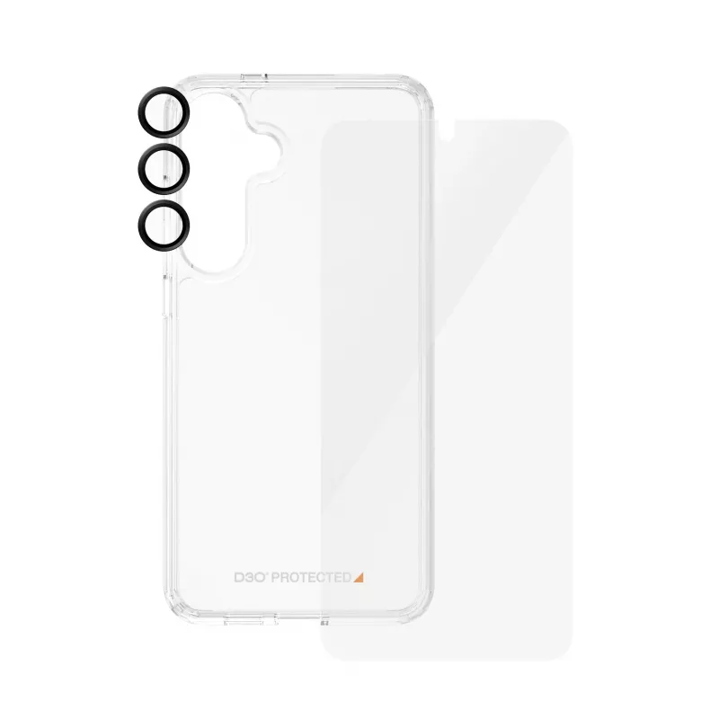 Pacote de proteção 3-em-1 PanzerGlass ® Samsung Galaxy S24+ | Ultra-Wide Fit com EasyAligner