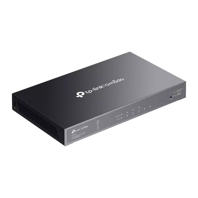 TP-Link Omada switch smart Gigabit de 8 portas com 4 portas PoE+, gerido, L2/L2+, Gigabit Ethernet (10/100/1000), Power over Ethernet (PoE), montagem em rack