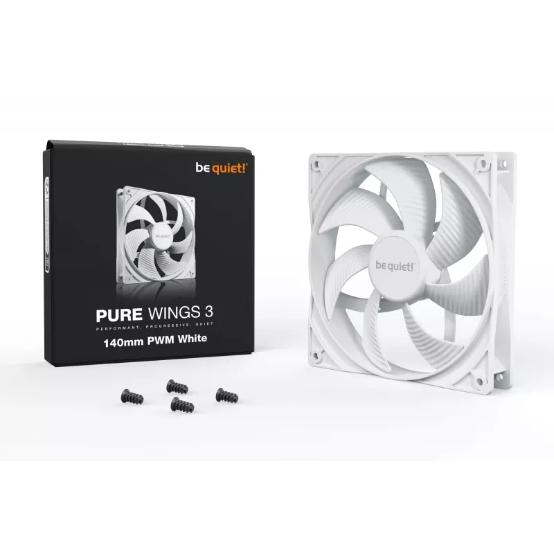 be quiet! Pure Wings 3 140mm PWM branco ventoinha para computador 14 cm 1 unid.