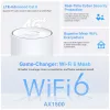 TP-Link 4G+ AX1500 Whole Home Mesh WiFi 6 Gateway, branco, interno, router mesh, 190 m², dual-band (2,4 GHz / 5 GHz), Wi-Fi 6 (802.11ax)