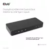 CLUB3D DisplayPort/HDMI KVM switch/dock 4K60Hz para entradas USB Type-C