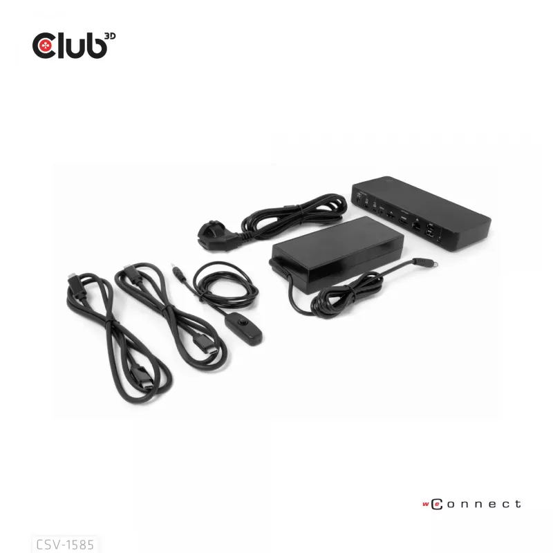 CLUB3D DisplayPort/HDMI KVM switch/dock 4K60Hz para entradas USB Type-C