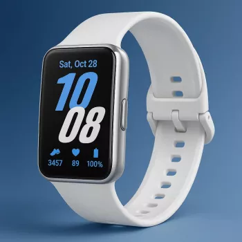 Samsung Galaxy Fit3 4,06 cm (1,6 polegadas) AMOLED 40 mm digital 256 x 402 píxeis ecrã tátil prata