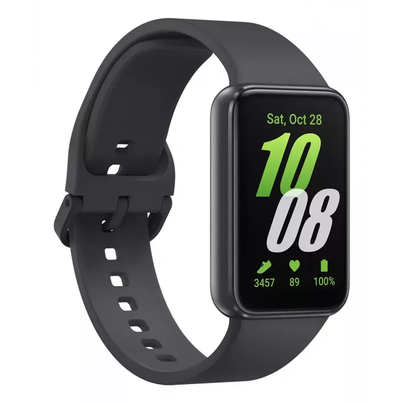 Smartwatch Samsung Galaxy Fit3 – caixa retangular em alumínio 40 mm, 1,6 polegadas AMOLED, frequência cardíaca, barómetro, 5 ATM, Bluetooth 5.3, 208 mAh