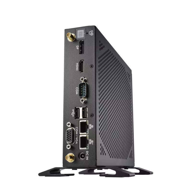 Shuttle XPC slim Barebone DS50U7, i7-1355U, 2x LAN (1x 2,5 Gbit, 1x 1 Gbit), 1x COM, 1x HDMI, 1x DP, 1x VGA, sem ventoinha, funcionamento contínuo 24/7
