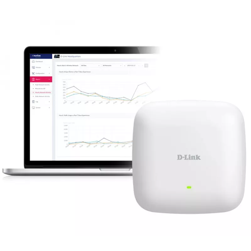 D-Link AX3000 ponto de acesso Wi-Fi 6 dual-band PoE, 2.4 GHz, 5 GHz, 3000 Mbit/s, SNMP, SNMPv2, SNMPv3, WEP, WPA, WPA2, WPA3, 10,100,1000,2500 Mbit/s