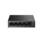 Switch de secretária TP-LINK LiteWave 5 portas Gigabit com 4 portas PoE+ (5x Gigabit, 4 PoE+, 65 W orçamento PoE)