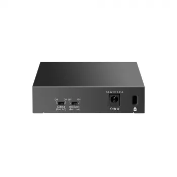 Switch de secretária TP-LINK LiteWave 5 portas Gigabit com 4 portas PoE+ (5x Gigabit, 4 PoE+, 65 W orçamento PoE)