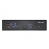 Barebone Shuttle XPC slim DS50U, Intel Celeron 7305, 2x LAN (1x 2,5 Gbit, 1x 1 Gbit), 1x COM, 1x HDMI, 1x DP, 1x VGA, sem ventoinha, funcionamento contínuo 24/7