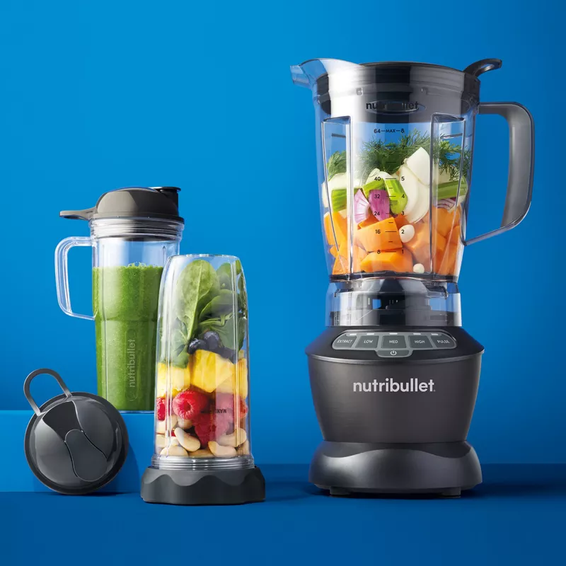 Liquidificadora NUTRIBULLET NBF500DG — jarro de 1,9 L, 1200 W, trituração de gelo, prateado