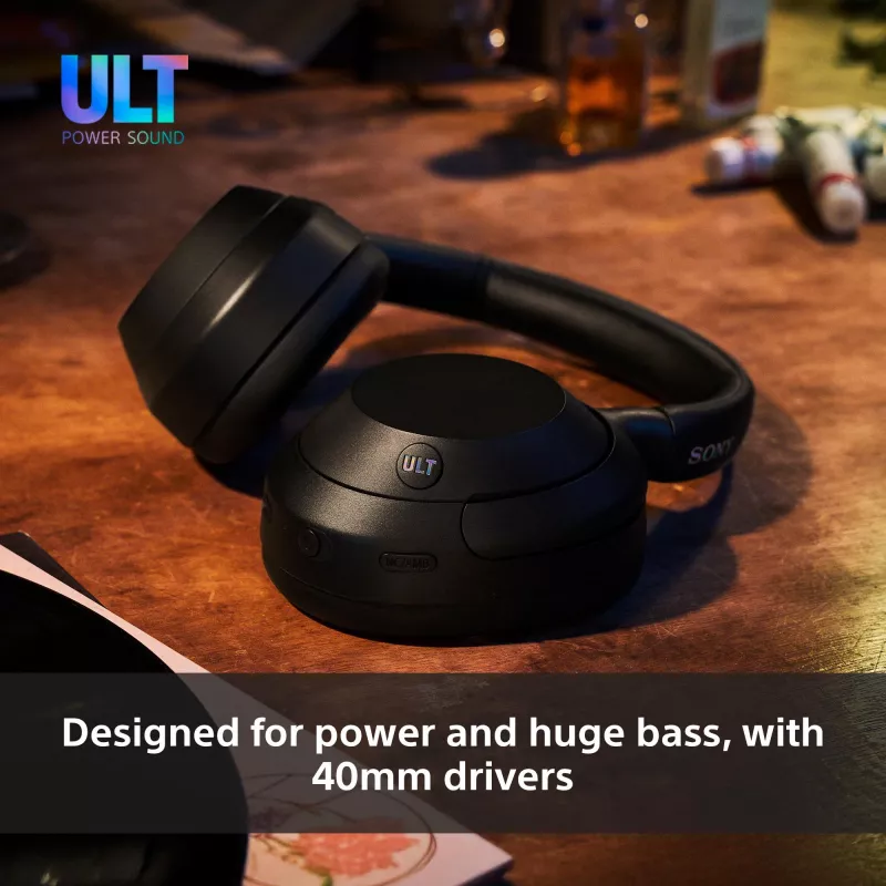 Headset Sony ULT WEAR monaural USB/Bluetooth 5.2, ANC, bateria 30–50 h, 3,5 mm, carregamento USB‑C, 255 g