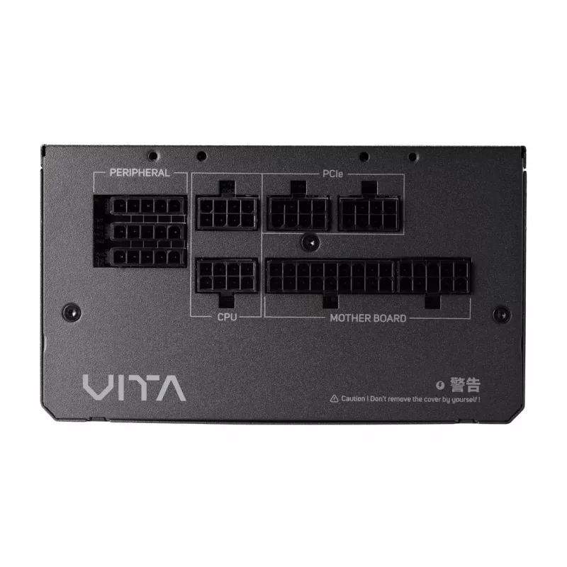Fonte de alimentação FSP VITA GM 750W ATX ATX3.1 preta, 750 W, 100 - 240 V, 50/60 Hz, 10-5 A, ativa, 100 W