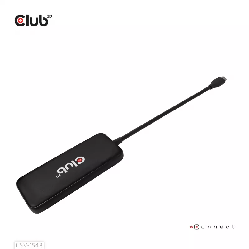 Club3D CSV-1548 hub USB-C, 4x USB-C 10 Gbps, 100W PD, preto