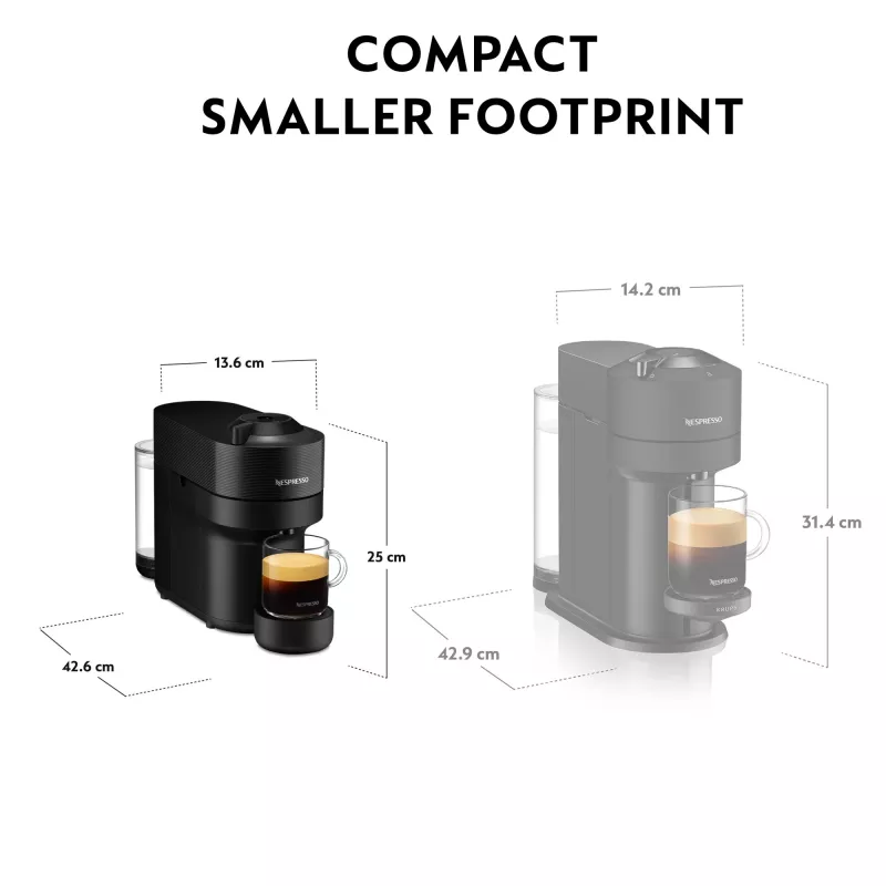 De'Longhi Nespresso Vertuo Pop ENV90.B máquina de café, Liquorice Black (preta)